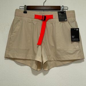 Gap Fit Womens Hike Shorts M‎ Bermuda Tan Drawstring Pockets Stretch UPF50+ NWT